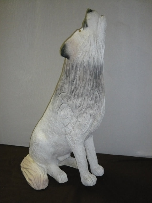 Leitold weißer Wolf, sitzend & heulend