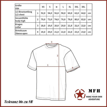 MFH US T-Shirt Snake, Black - 0