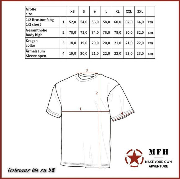 MFH US T-Shirt Snake, Black