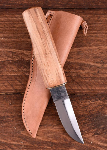 Mittelaltermesser mit Holzgriff & Lederscheide - 0
