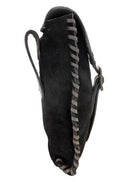Schwarze Wildleder Tasche zur Befestigung am Gürtel
