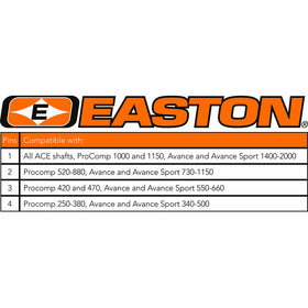 Easton Pin Adapter 4mm, 12er Packung - 0