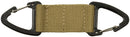 Doppelhalter mit Karabinerhaken coyote tan