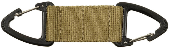 Doppelhalter mit Karabinerhaken coyote tan