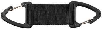 Doppelhalter mit Karabinerhaken schwarz